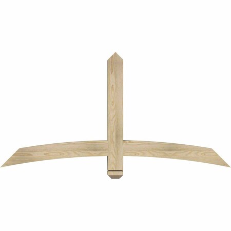 Ekena Millwork Bellingham Rough Sawn Timber Gable Bracket, Douglas Fir, 60"W x 30"H x 4"D x 4"F, 12/12 Pitch GBW060X30X0404BEL00RDF